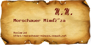 Morschauer Mimóza névjegykártya